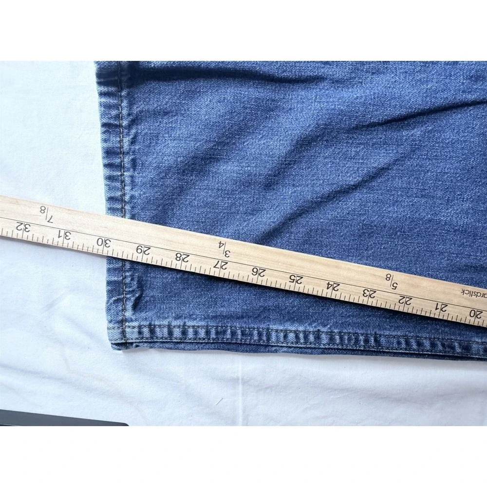 Levis 514 Jeans Mens 36x30 Blue Denim Straight Fit Medium Wash‎ Whiskered